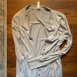 Gray Button Cardigan